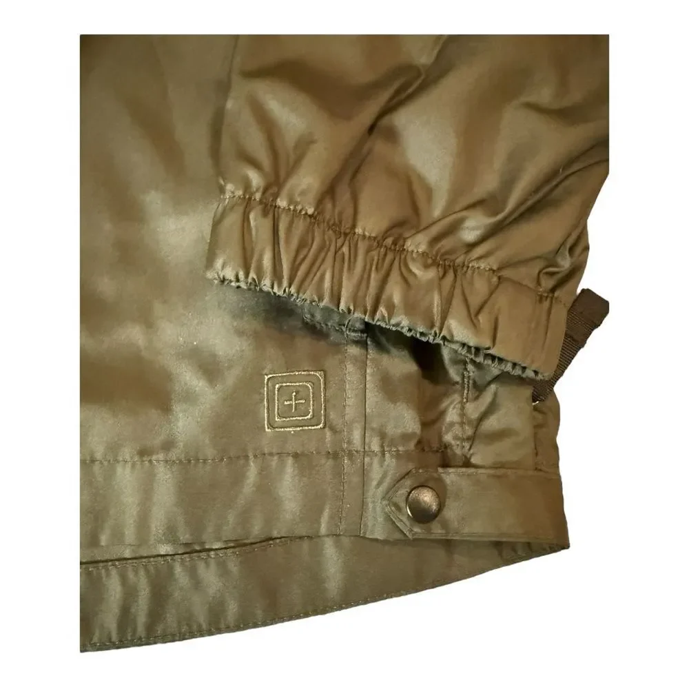 5.11 Tactical Men's Olive Green Lightweight Raincoat Windbreaker Size Small